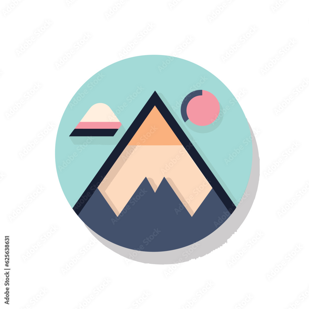 Vector of a majestic mountain landscape with a stunning sky and clouds Vector of a majestic mountain landscape with a stunning sky and clouds