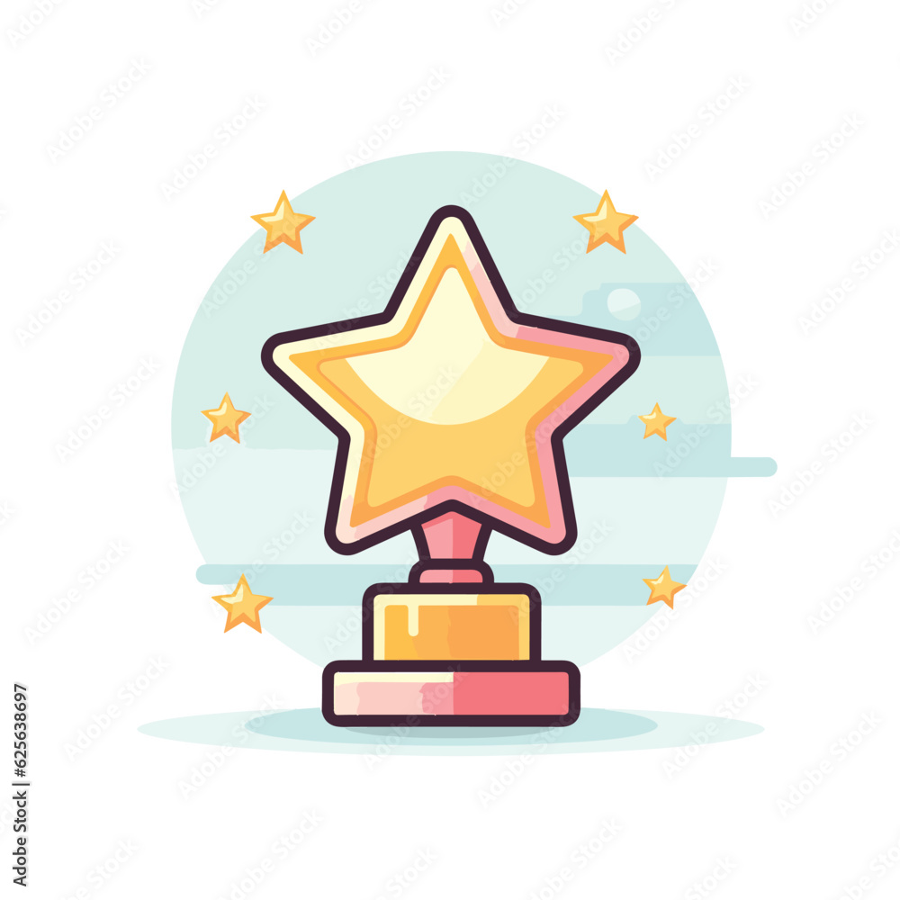 Vector of a gold star award on a white background Vector of a gold star award on a white background
