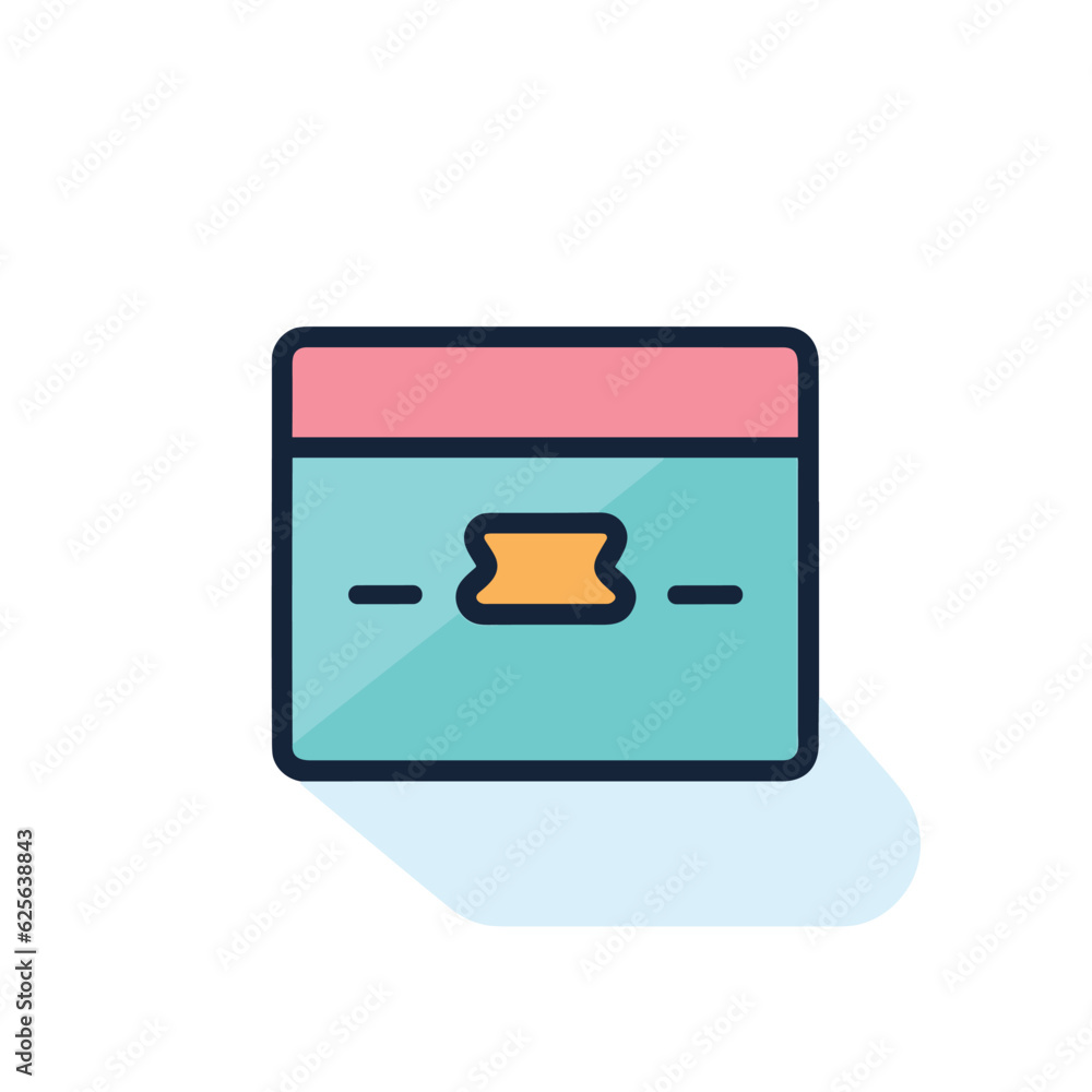 Flat vector icon a flat vector icon of a folder with a blue and pink color scheme and a long shadow effect Flat vector icon a flat vector icon of a folder with a blue and pink color scheme and a long shadow effect