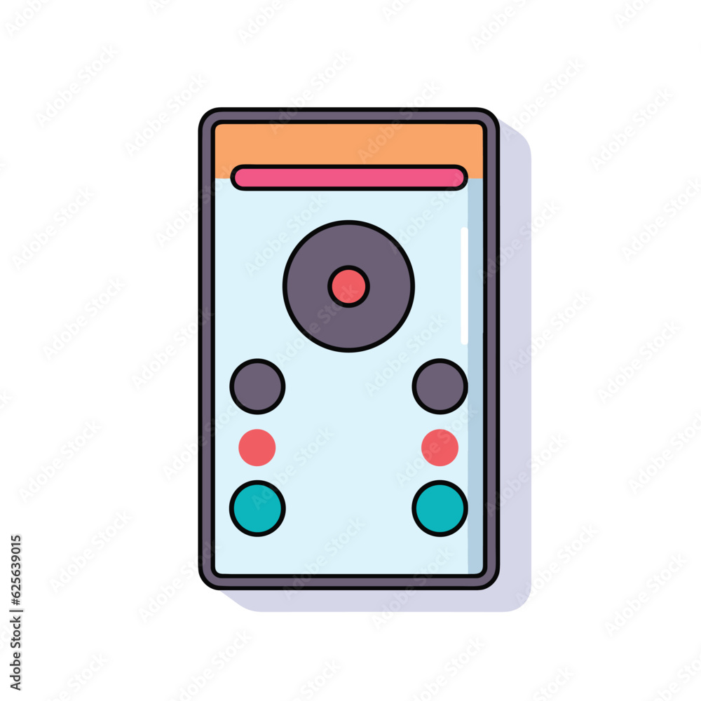 Flat vector icon a flat style icon of a remote control Flat vector icon a flat style icon of a remote control