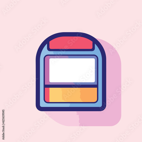 Free Download Flat vector icon a flat vector icon of a window with a long shadow - GFXLoad