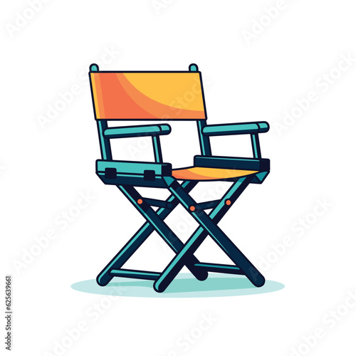 Vector flat icon of a vector flat icon of a director chair