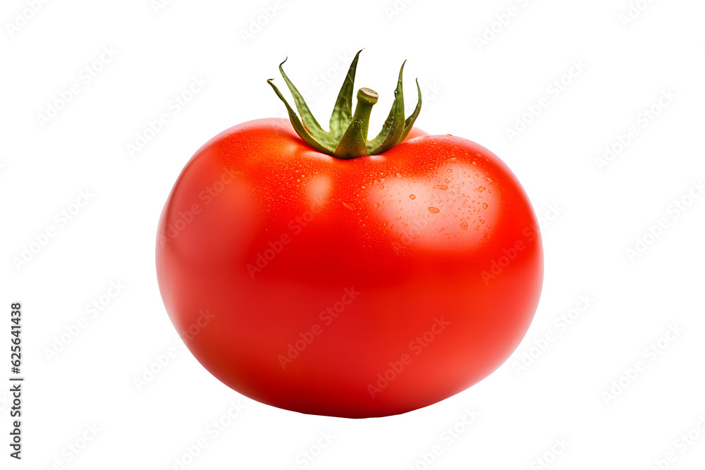 Tomato on a transparent background. png file. Generative AI Tomato on a transparent background. png file. Generative AI