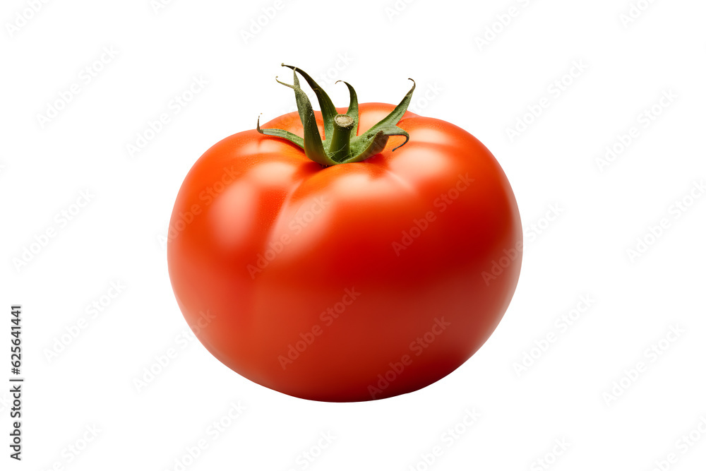 Tomato on a transparent background. png file. Generative AI Tomato on a transparent background. png file. Generative AI