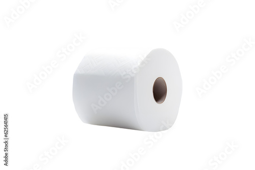 Roll of toilet paper on a transparent background. png file. Generative AI