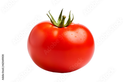 Tomato on a transparent background. png file. Generative AI