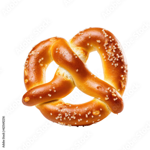Fototapeta perfectly twisted and salted bavarian style soft pretzel baked to a golden brown
