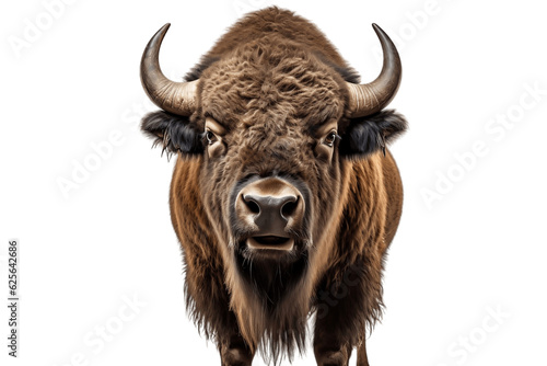 Bison Isolated on Transparent Background. AI