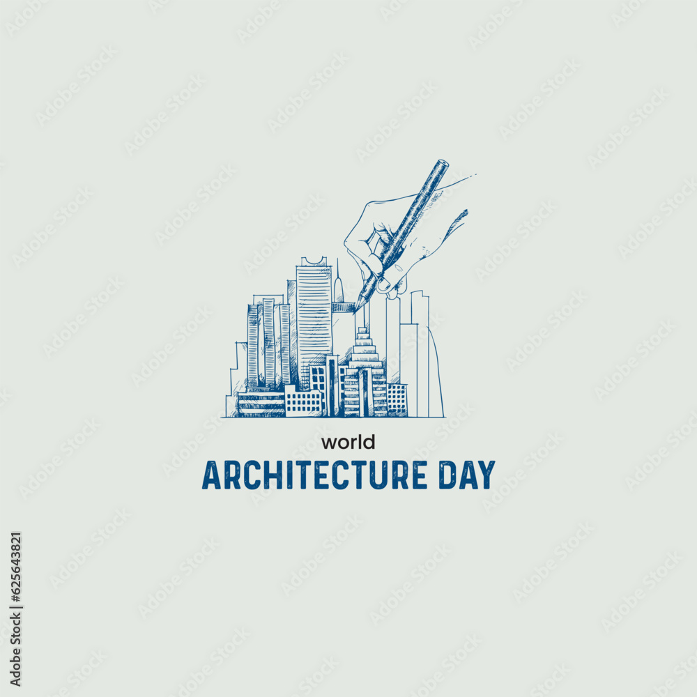 World Architecture Day. Architecture day concept. 