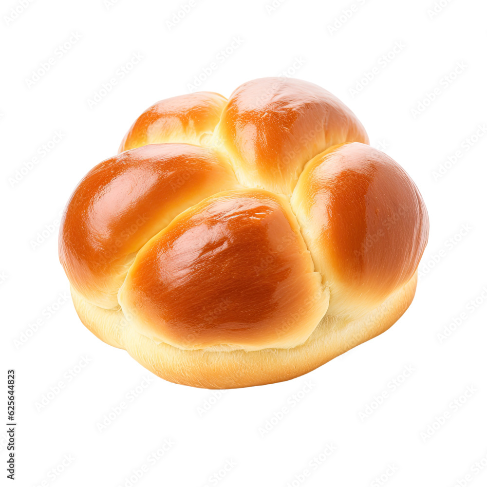 brioche bun isolated on a transparent background, generative ai brioche bun isolated on a transparent background, generative ai