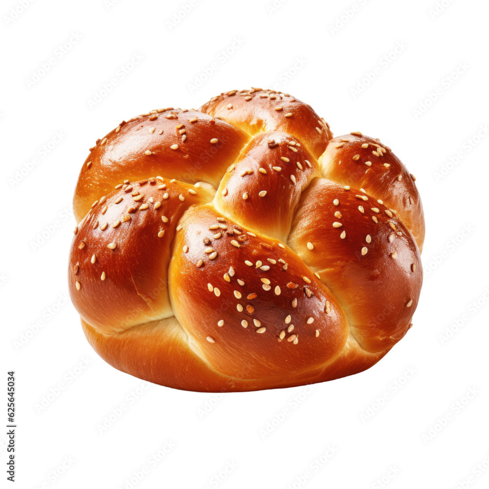 pretzel bun isolated on a transparent background, generative ai pretzel bun isolated on a transparent background, generative ai