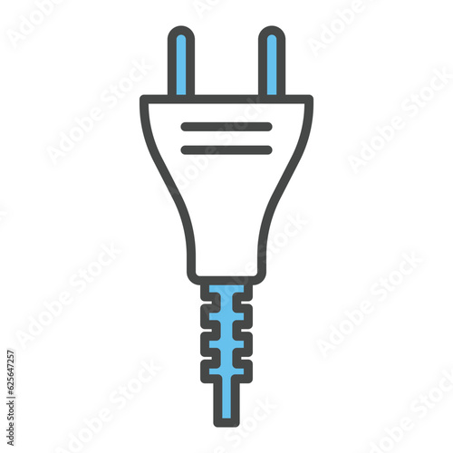 Electric plug icon on trendy design