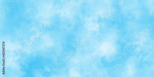 Defocused and blurry Hand-painted watercolor sky and clouds abstract background with cloudy stains and smoke perfect for wallpaper, cover, card, decoration and presentation.