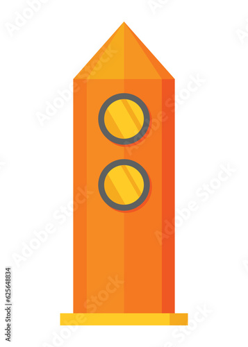 Traffic road repair barrier. Safety barricade or warning alert signs. Streets symbol safe reconstruction bright coloring of main planned works. Vector illustration
