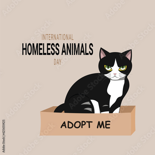International Homeless Animals Day background.