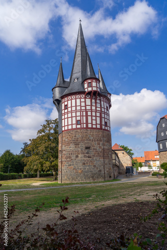 Φωτογραφία View to tower called Junker Hansen tower in the german city called Neustadt Hessen