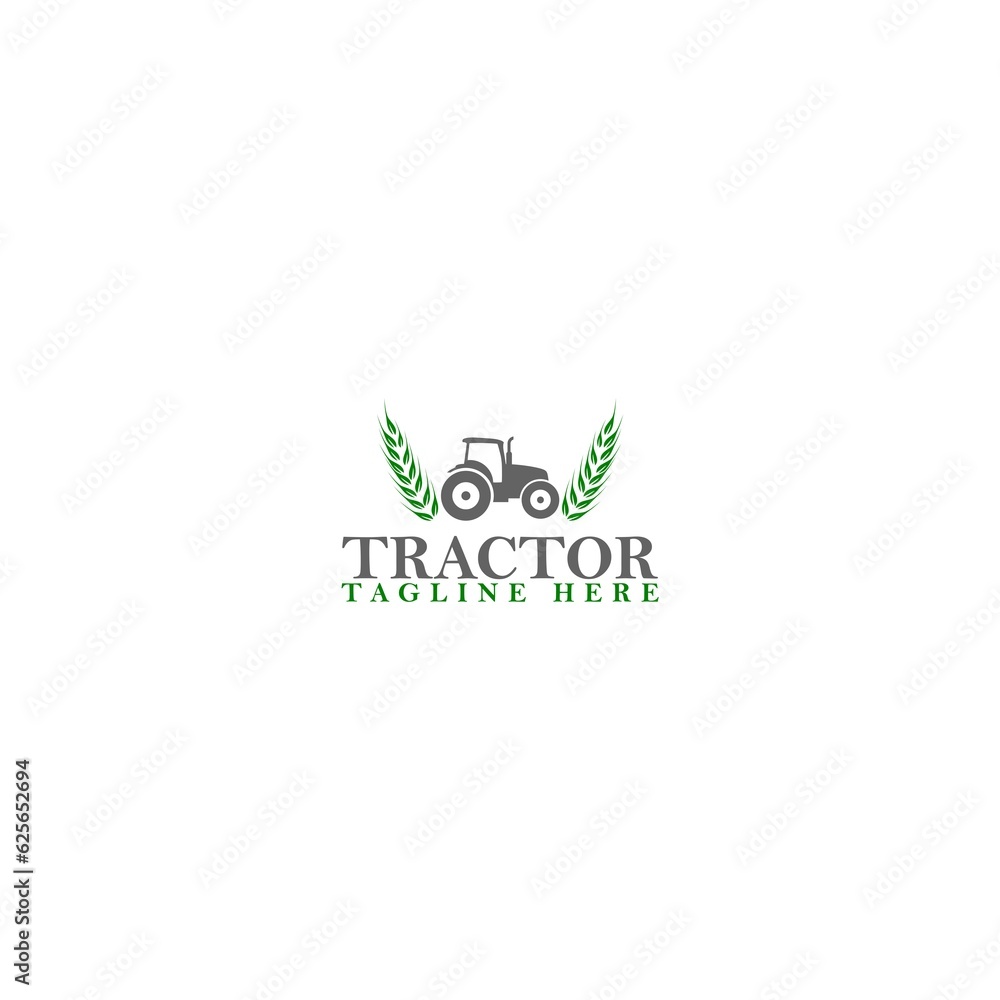 Tractor logo template isolated on white background