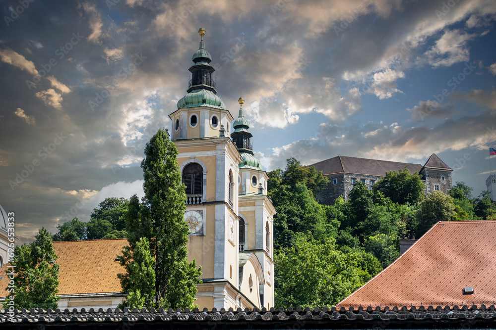 Ljubljana is the capital of Slovenia and a famous tourist destination in Europe. Ljubljana Cathedral or Church of Saint Nicholas 