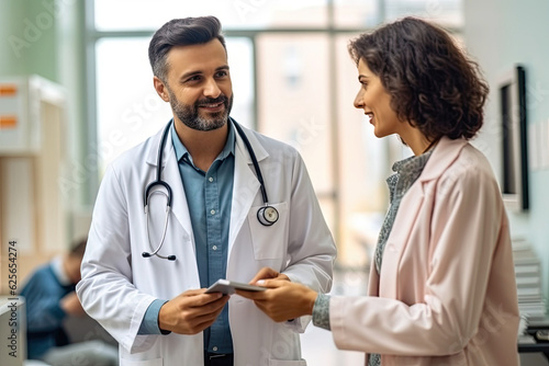 Indian male doctor consulting senior old patient filling form at consultation. Professional physician wearing white coat talking to mature woman signing medical paper at appointment visit in clinic.
