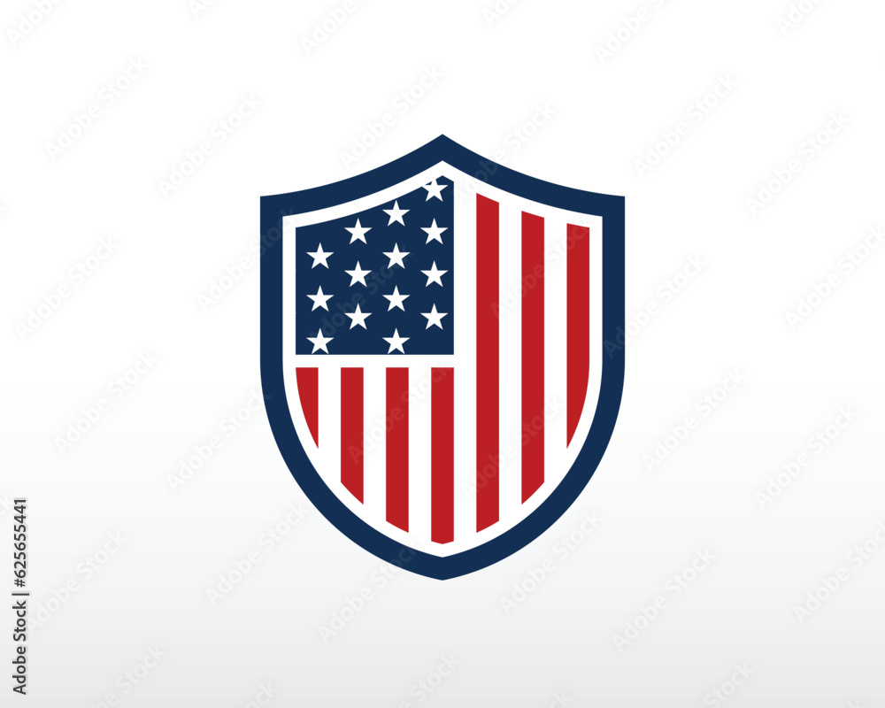 Patriotic American shield vector, perfect for versatile designs Patriotic American shield vector, perfect for versatile designs