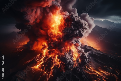 volcanic eruption generated by ai