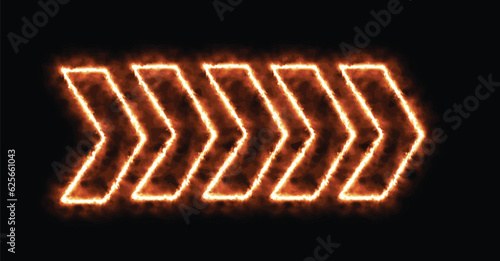 Realistic shining signboard. Glowing arrow pointers icon. Colorful and shining neon arrows and light sign. Set of bright neon vector arrows.  Arrow vector icon.