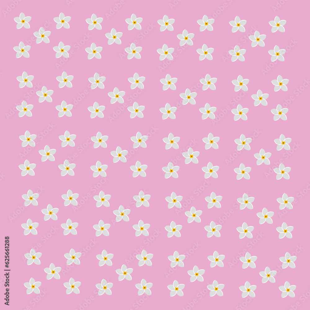 Frangipani floral pattern vector template
