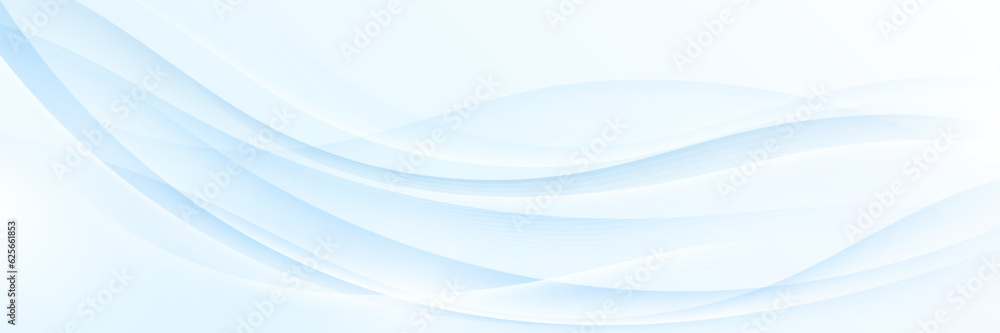 Abstract light blue wave background. Modern gradient graphic. Elegant flowing wave design element. Horizontal banner template. Suit for cover, header, poster, banner, business, presentation, website Abstract light blue wave background. Modern gradient graphic. Elegant flowing wave design element. Horizontal banner template. Suit for cover, header, poster, banner, business, presentation, website