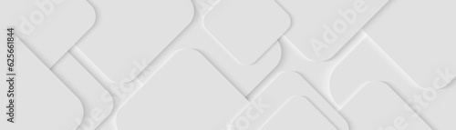 Modern abstract white square shape background. Elegant geometric shape overlay pattern with light shadow. Suit for wallpaper, cover, poster, banner, brochure, presentation, website, flyer