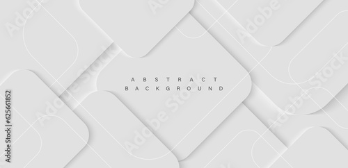 White abstract background with square shape and light shadow. Elegant overlay geometric shape design. Suit for poster, banner, brochure, presentation, website, flyer. Vector illustration