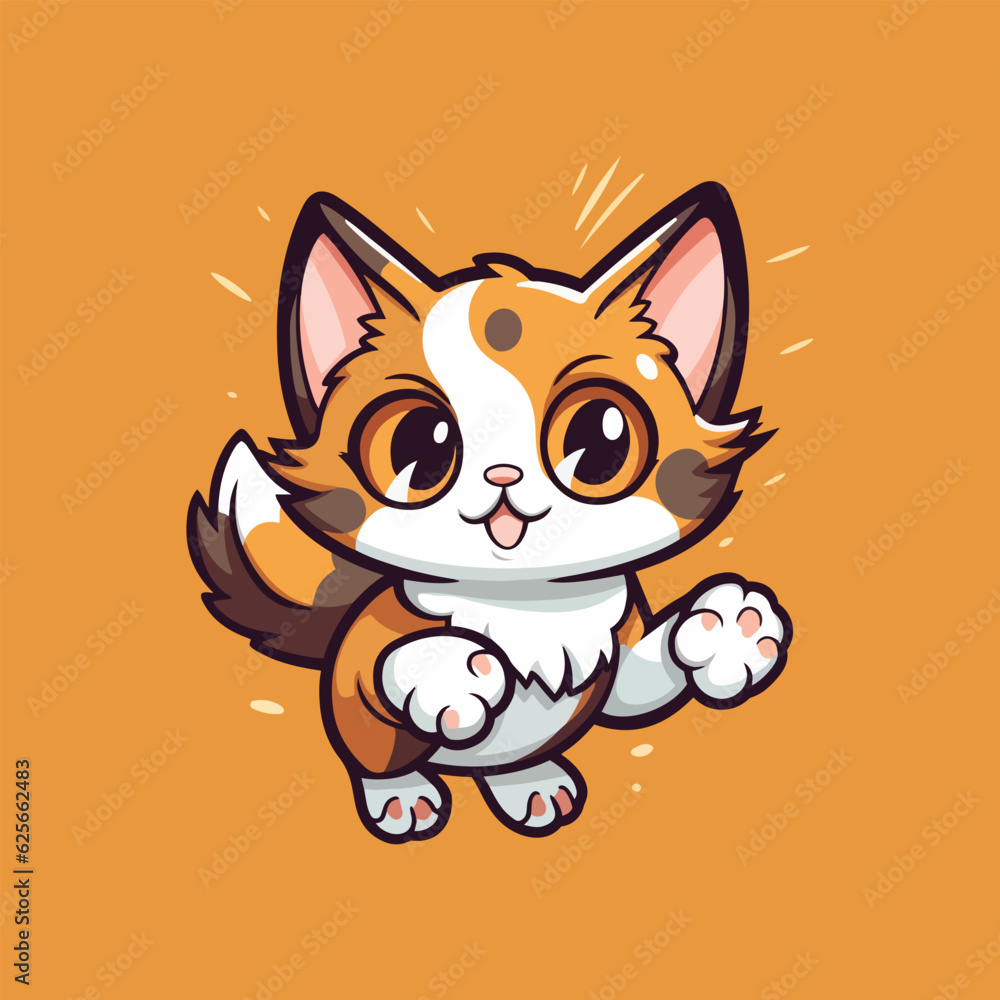 Fototapeta premium adorable animated cat characters in nature.