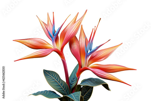 3D illustration of a stunning bird of paradise flower, a perfect choice for machine embroidery designs ai generate © Александр Паршин