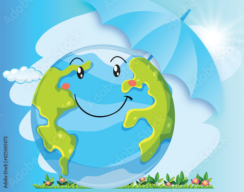 Free vector flat world ozone day background