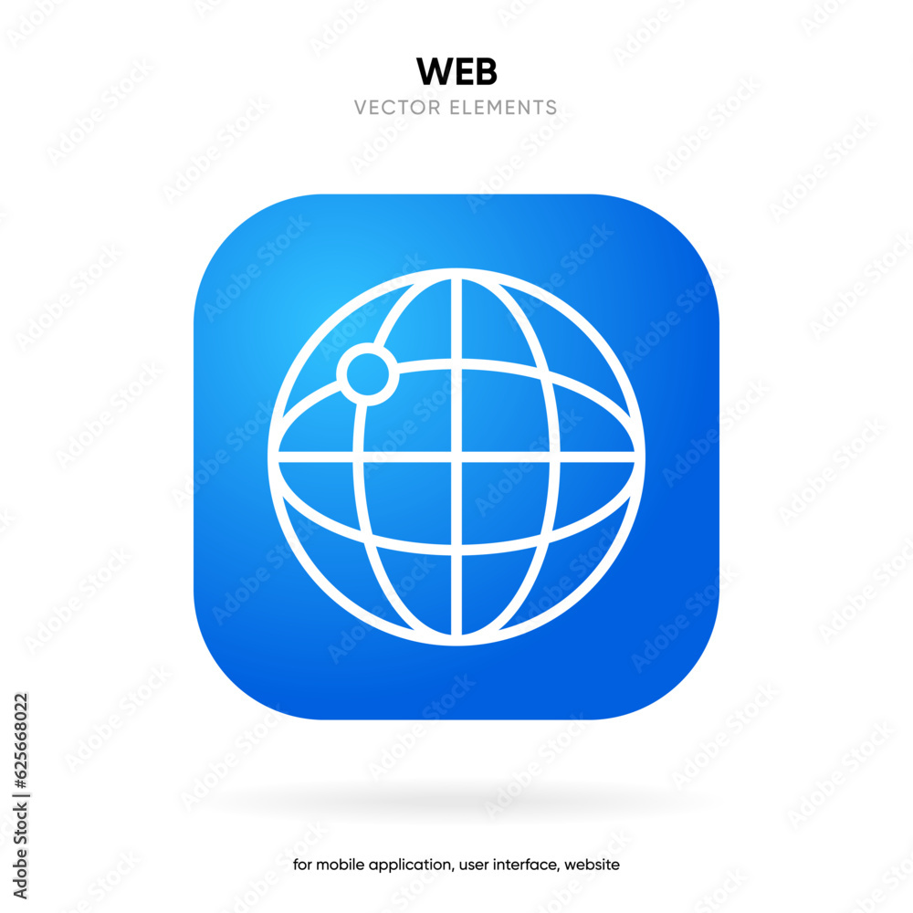 Web search symbol. Internet icon. Go to web icon. Http address sign. Globe network www website icon with isolated white background for UI UX mobile app Web search symbol. Internet icon. Go to web icon. Http address sign. Globe network www website icon with isolated white background for UI UX mobile app