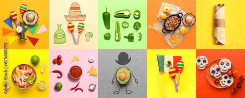Collage of traditional Mexi...