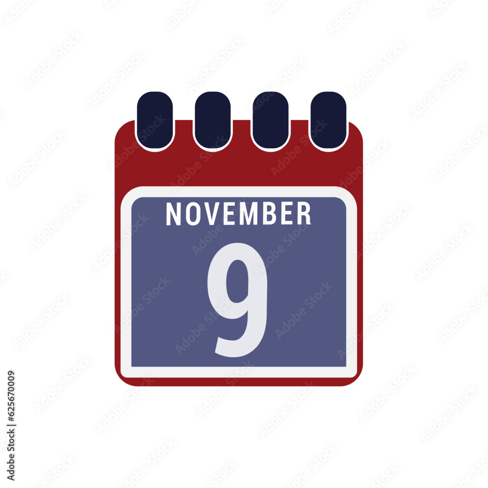 Calendar displaying day 9th ( ninth ) of the December - Day 9 of the month. illustration Calendar displaying day 9th ( ninth ) of the December - Day 9 of the month. illustration