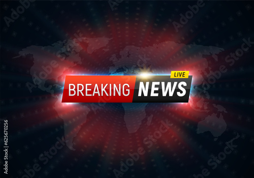 Breaking news background. Vector template for your design.