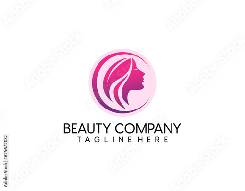 Woman hair salon with interesting colors logo design Premium Vector. part 2