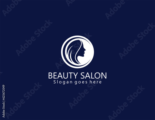 Woman hair salon with interesting colors logo design Premium Vector. part 2