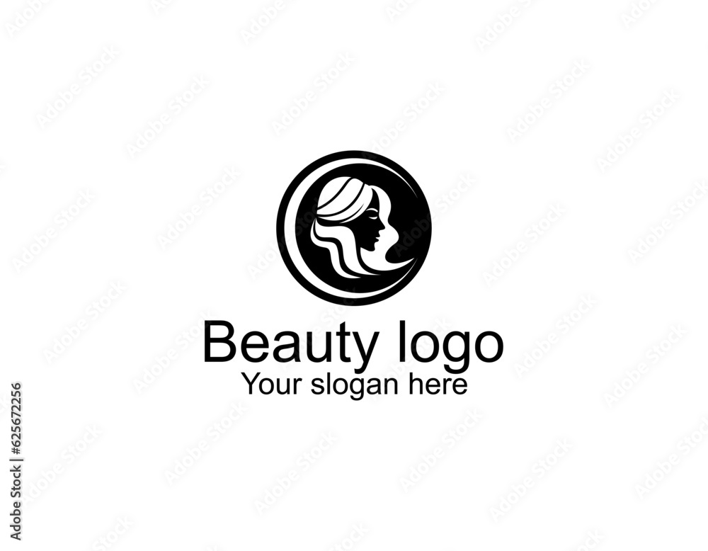 Beauty logo with woman inside circle style and business card design template, flower, logo, woman, Premium Vector Beauty logo with woman inside circle style and business card design template, flower, logo, woman, Premium Vector