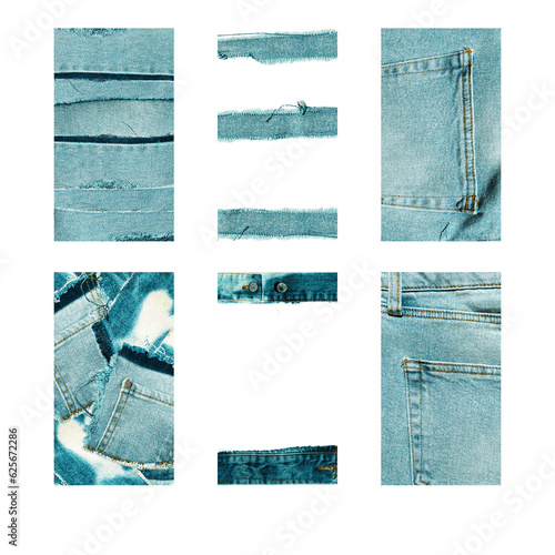 Denim Retro Distressed Vintage Pieces Torn Jeans Denim Social Media Stories Instagram Story Frame