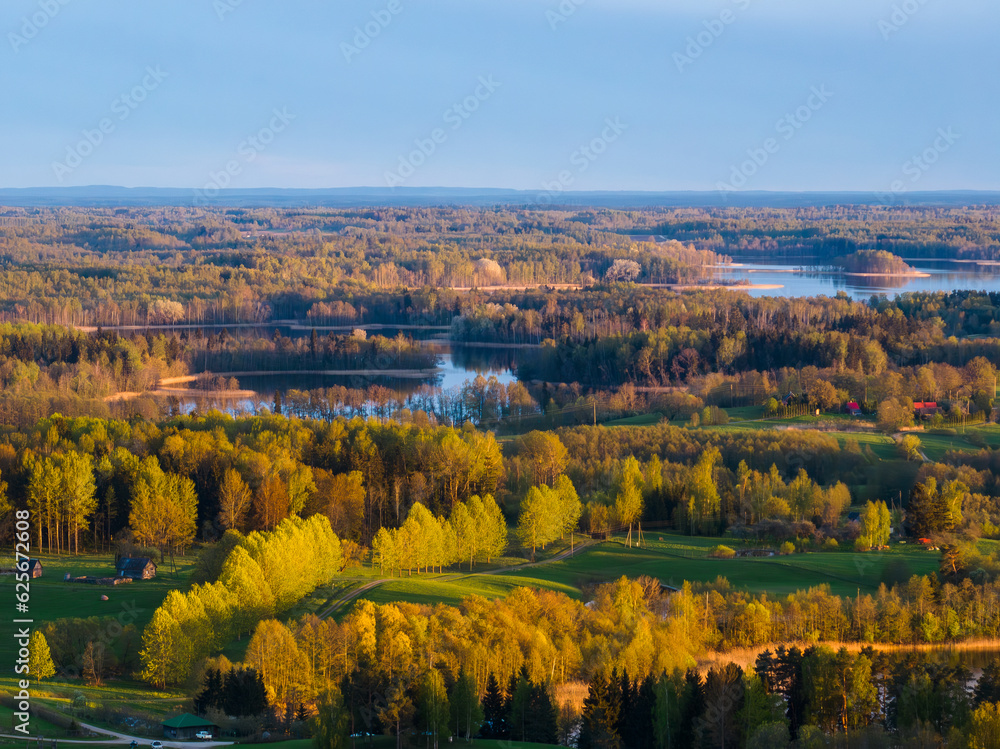 Next to Ota (Ots) and Dridzis lake.Landscape, Latvia, in the countryside of Lagale.