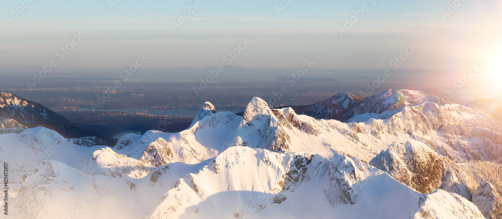 Canadian Mountain Landscape. Nature Background. Aerial