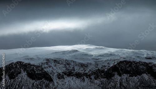 snow covered mountain in Iceland