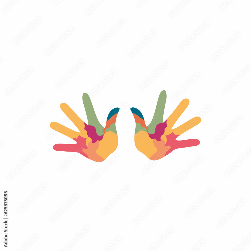 Obraz premium Business Hand Care Logo Template vector icon isolated colorful concept