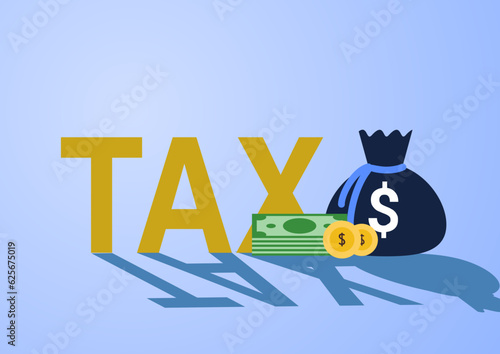 Tax preparation abstract concept vector illustration. The corporate tax, taxable income, fiscal year, document preparation, payment planning, corporate accountancy, and annual return abstract metaphor