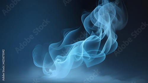light blue smoke dark background mysterious magic surprise blurred magical abstract