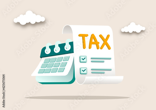 Tax preparation abstract concept vector illustration. The corporate tax, taxable income, fiscal year, document preparation, payment planning, corporate accountancy, and annual return abstract metaphor