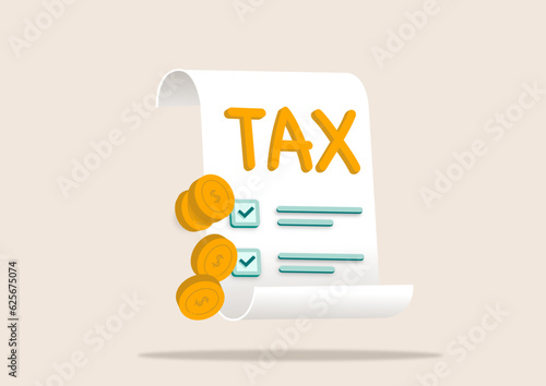 Tax preparation abstract concept vector illustration. The corporate tax, taxable income, fiscal year, document preparation, payment planning, corporate accountancy, and annual return abstract metaphor