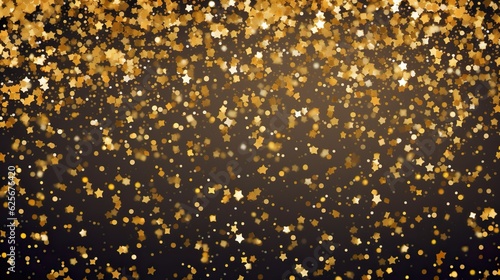 Golden glitter wave abstract illustration. Golden stars dust trail sparkling particles isolated. Magic concept